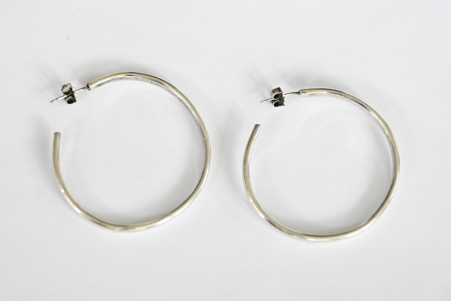 silver hoop earrings