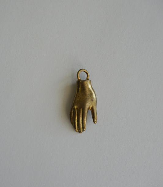 brass hold my hand pendant