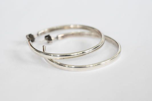 silver hoop earrings