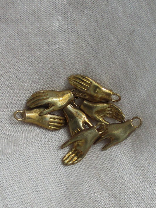 brass hold my hand pendant